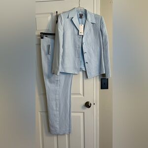 NWT-Sigrid Olsen suit-powder blue. Jacket sz 12, pants sz 14.